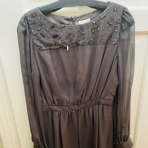 Gray Silk SHOSHANNA dress SIZE4